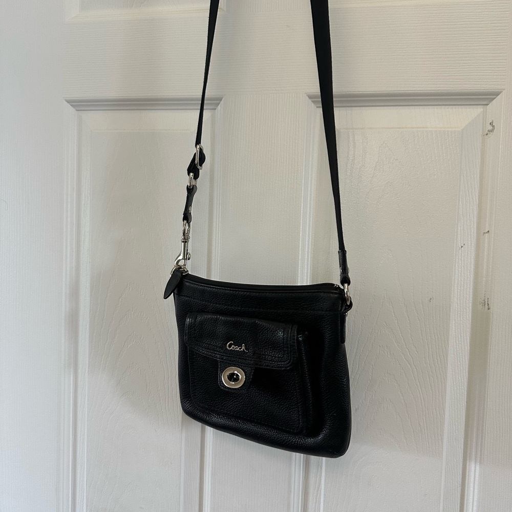 Coach Black Crossbody Bag with Silver Hardware